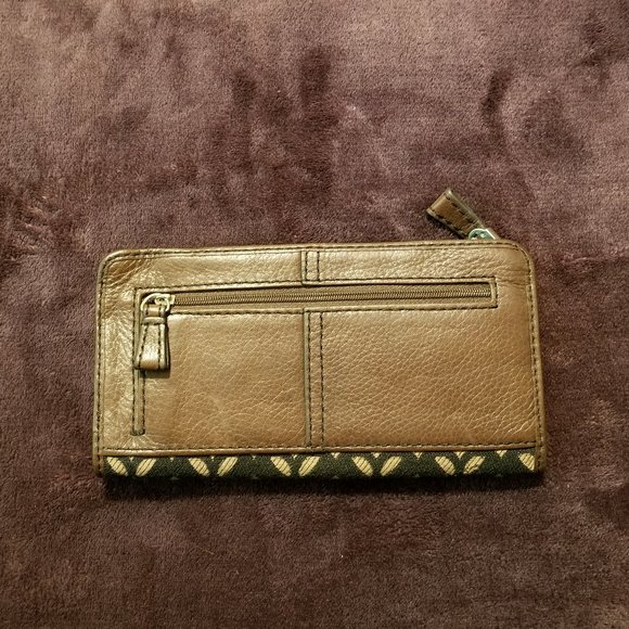 Fossil Canvas and Leather Wallet - Picture 2 of 4